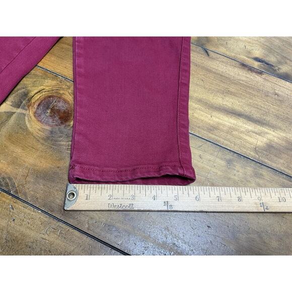 Judy Blue Garment Dyed Scarlet Red Drawstring Jeans Size 11/30 - Picture 10 of 11